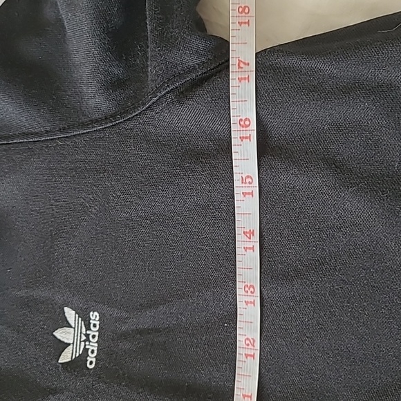 Adidas Women's Black 3 Stripe Logo Zip Up Jacket, Size XS - Picture 6 of 7